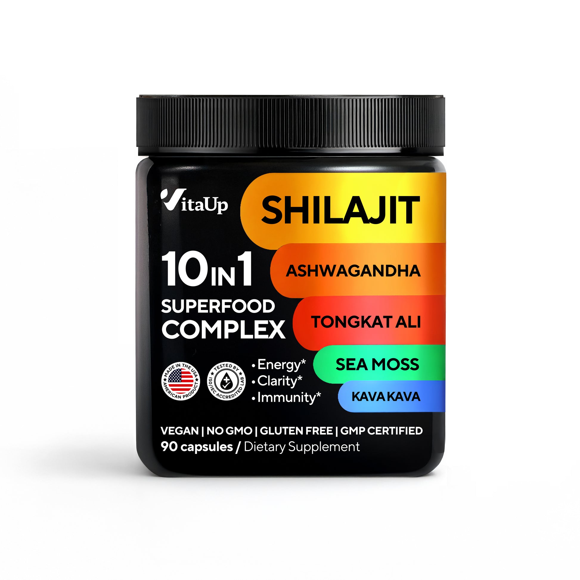 VitaUp Himalayan Shilajit for Women – 20 in 1 energy and balance supplement with Kava Kava, Maca Root, and Ashwagandha – 90 capsules.