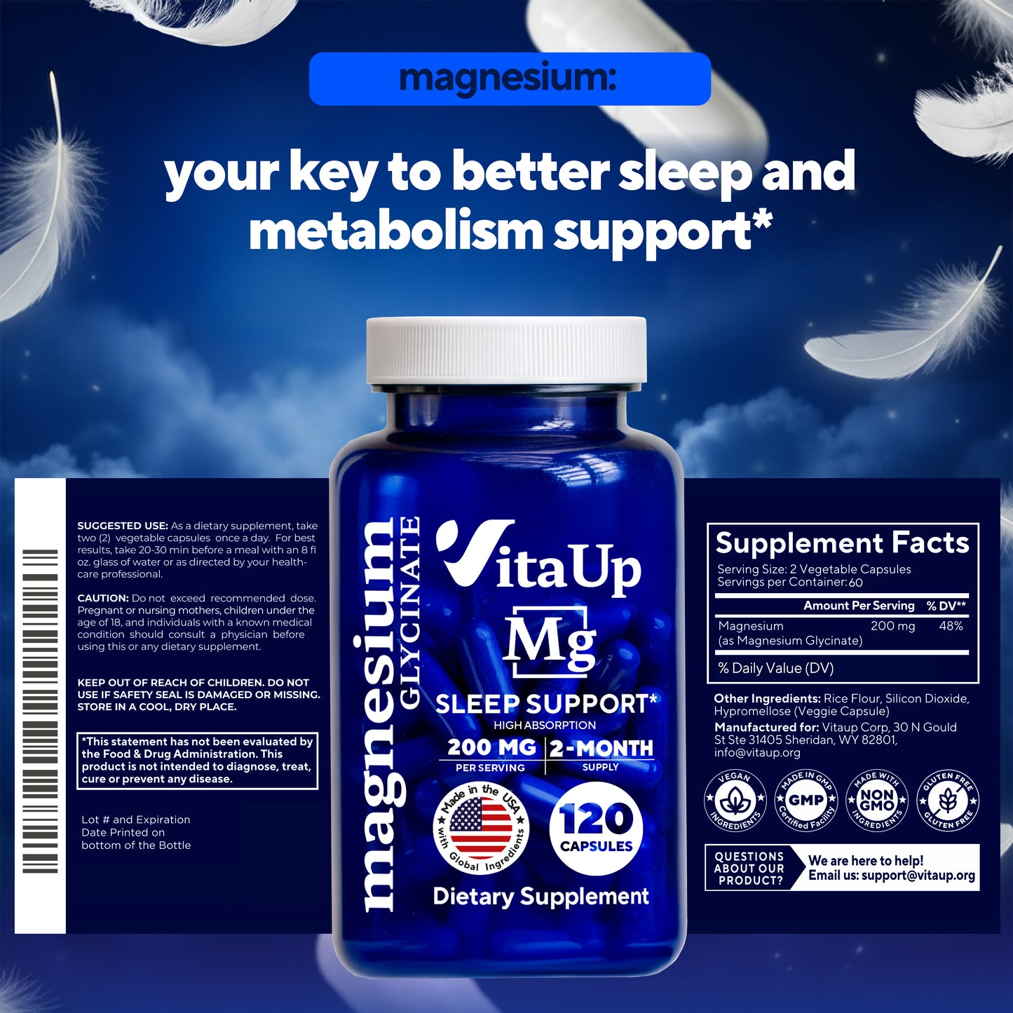 MAgnesium glycinate 200mg