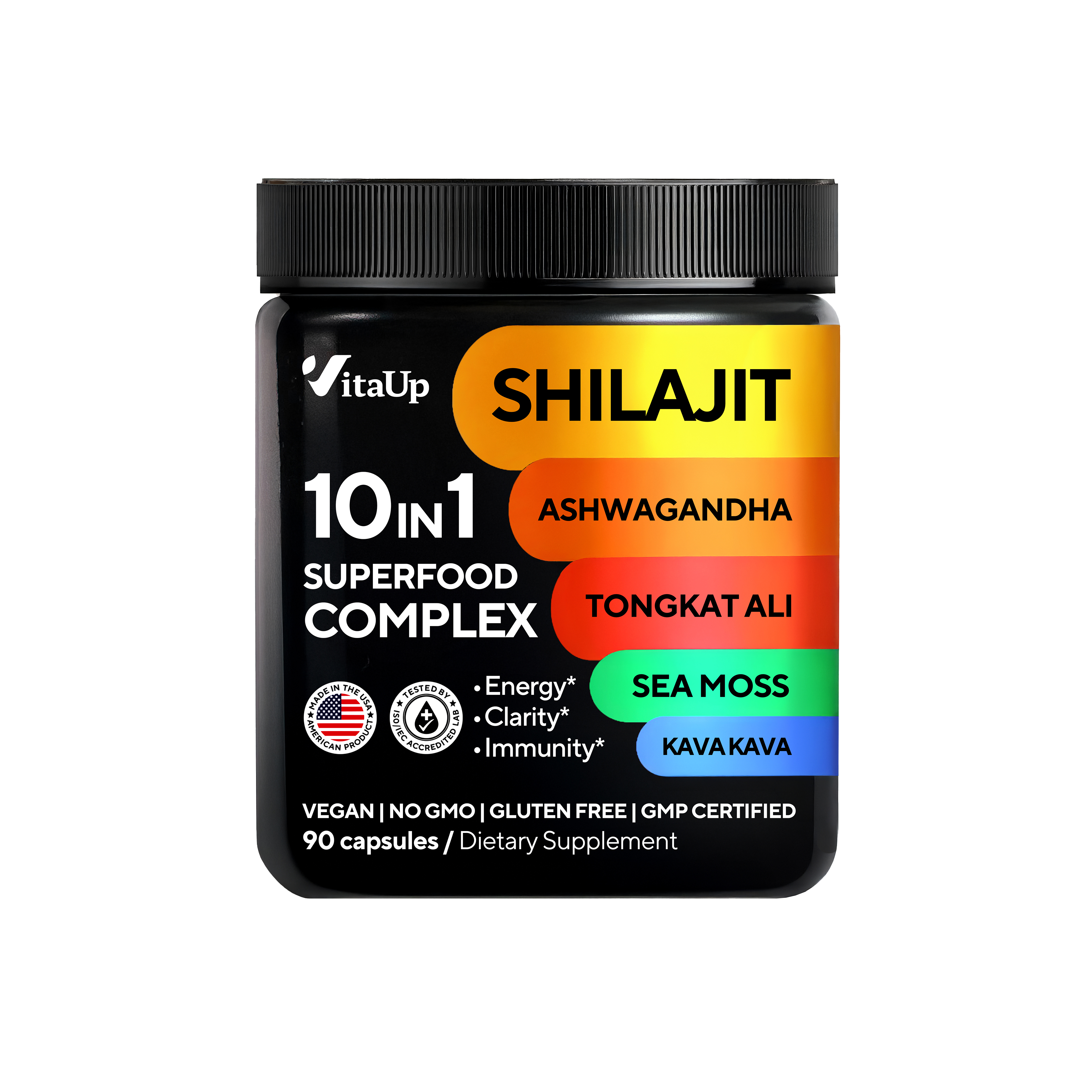 One bottle of VitaUp Complex Shilajit – natural vitality support in a single supplement