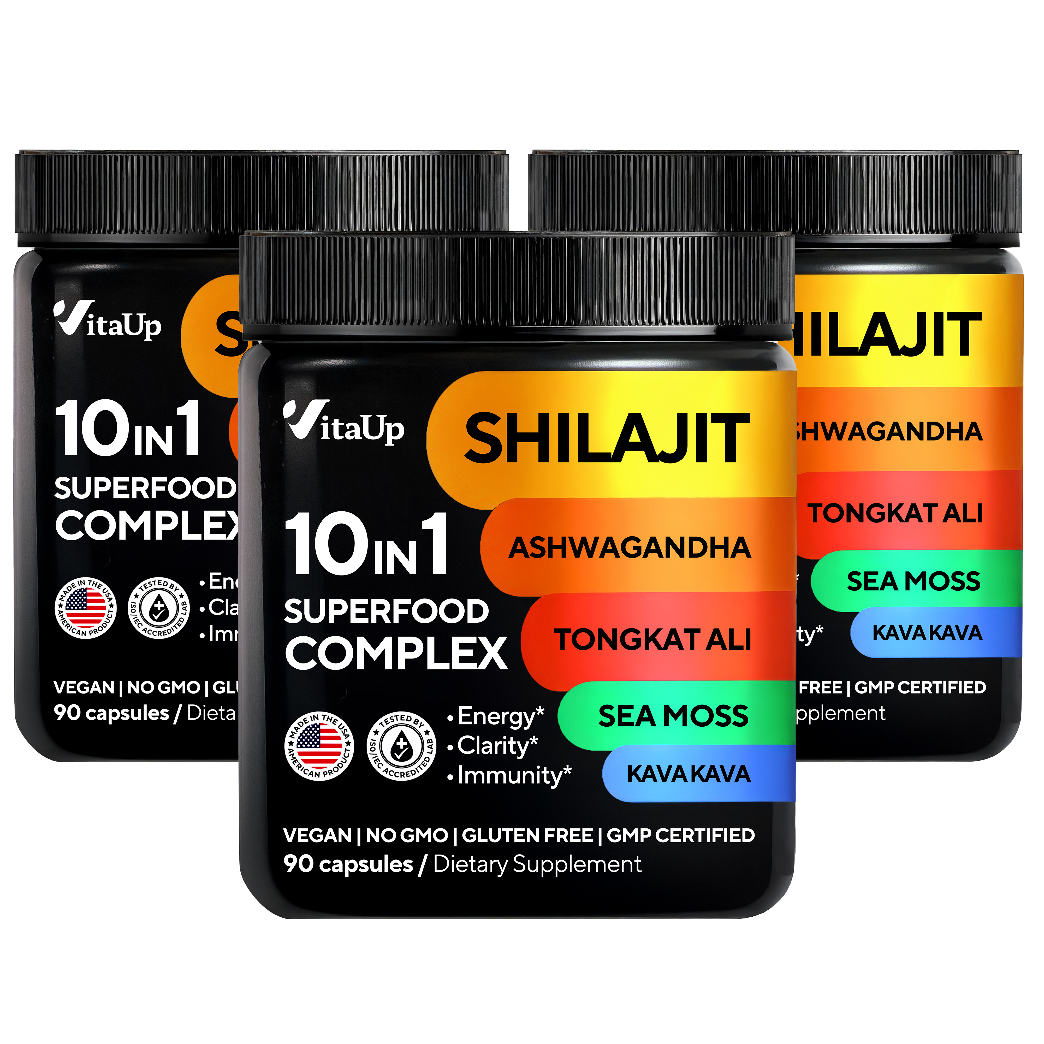 Three-bottle bundle of VitaUp Complex Shilajit – best value for full-body rejuvenation and energy boost