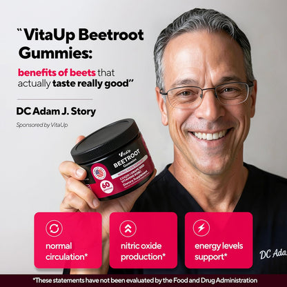 Beet Root Gummies – Beetroot Gummies with CoQ10, Grape Seed, Vitamin C, B12 & B3 – Beets Gummies for Circulation, Energy & Immune Support – 60 Beets Chews – Pack of 3