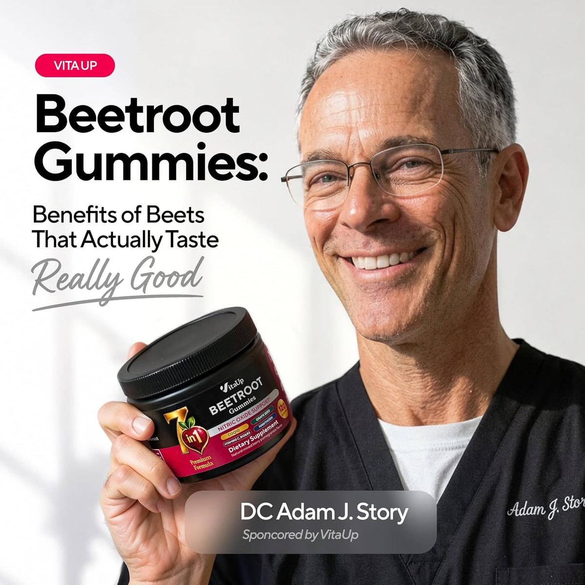 VitaUp Beet Root Gummies – Beetroot Gummies with CoQ10, Grape Seed, Vitamin C, B12 & B3 – Beets Gummies for Circulation Support – Beet Supplement for Energy & Immune Support – 120 Beets Chews