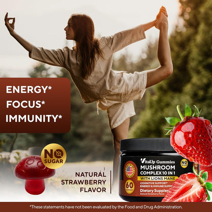 Energy*, Focus*, Immunity*, natural strawberry flavor
