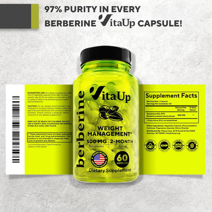 97% purity in every berberine VitaUp capsule!