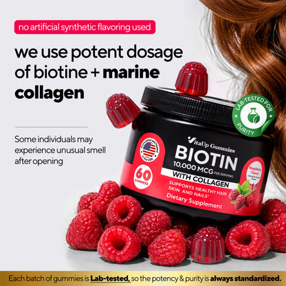 we use potent dosage of biotin+marine collagen