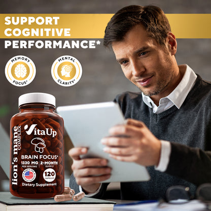 Comparison between VitaUp Lion’s Mane and other brands highlighting natural ingredients and verified quality.