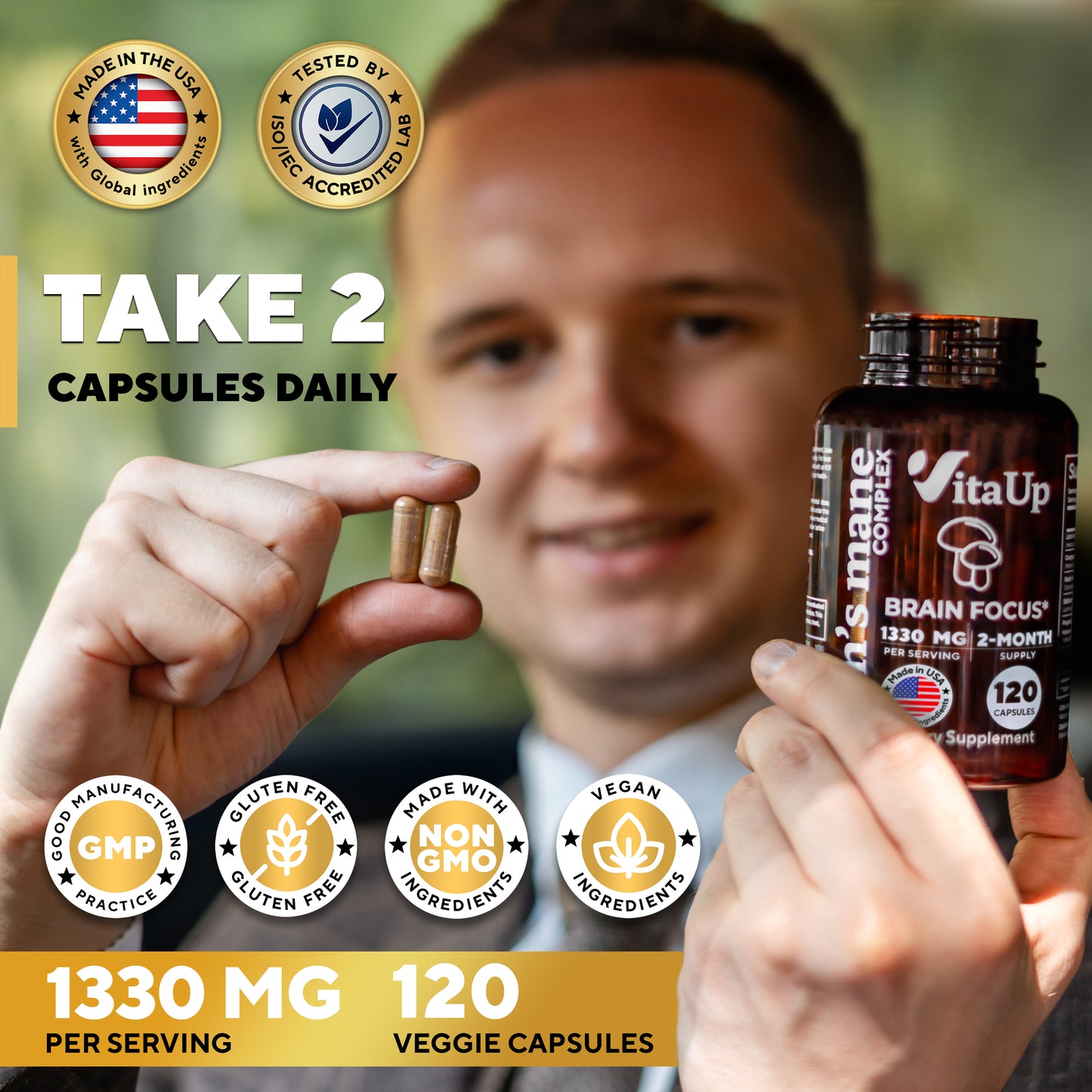 Benefits of Lion’s Mane supplement including memory, clarity, and cognitive performance.
