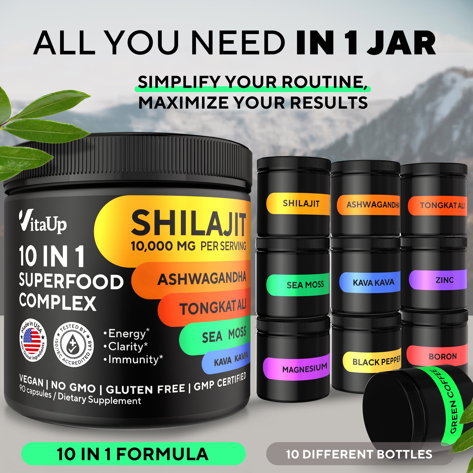 VitaUp Himalayan Shilajit – 20 in 1 energy and balance supplement