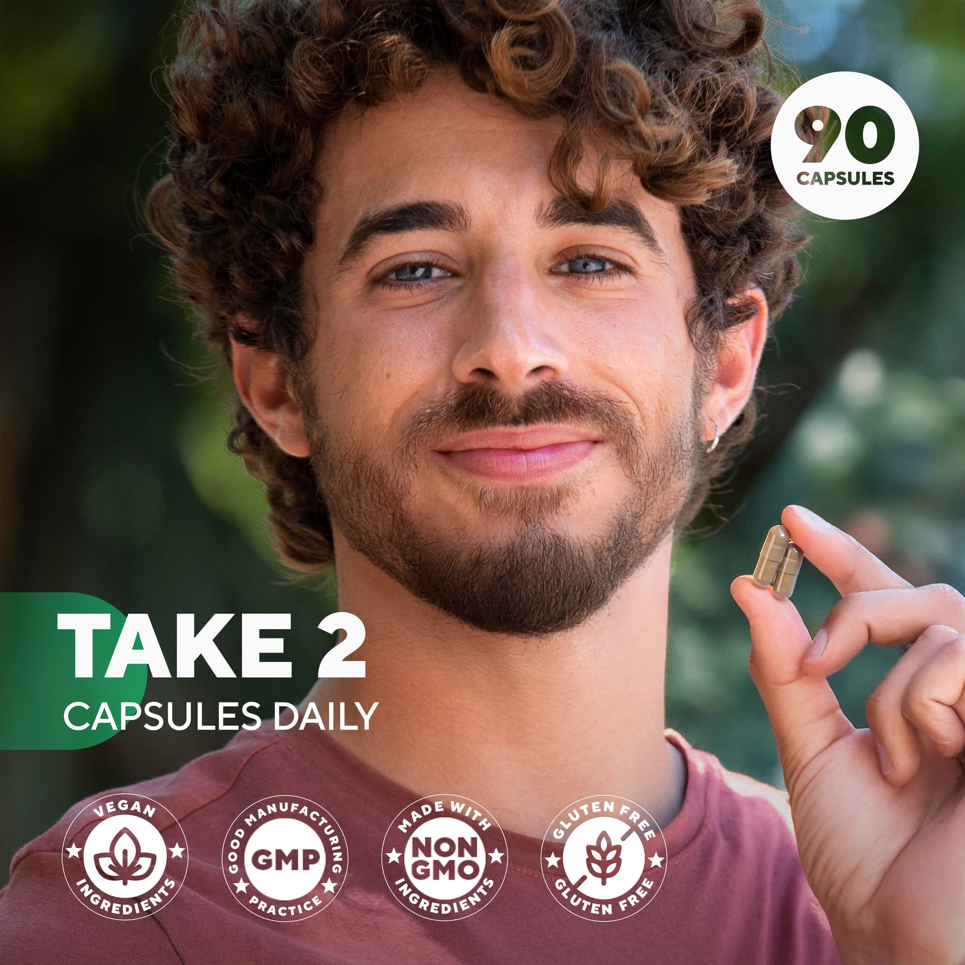 Usage instruction for VitaUp Shilajit – take two capsules daily with water for optimal results.