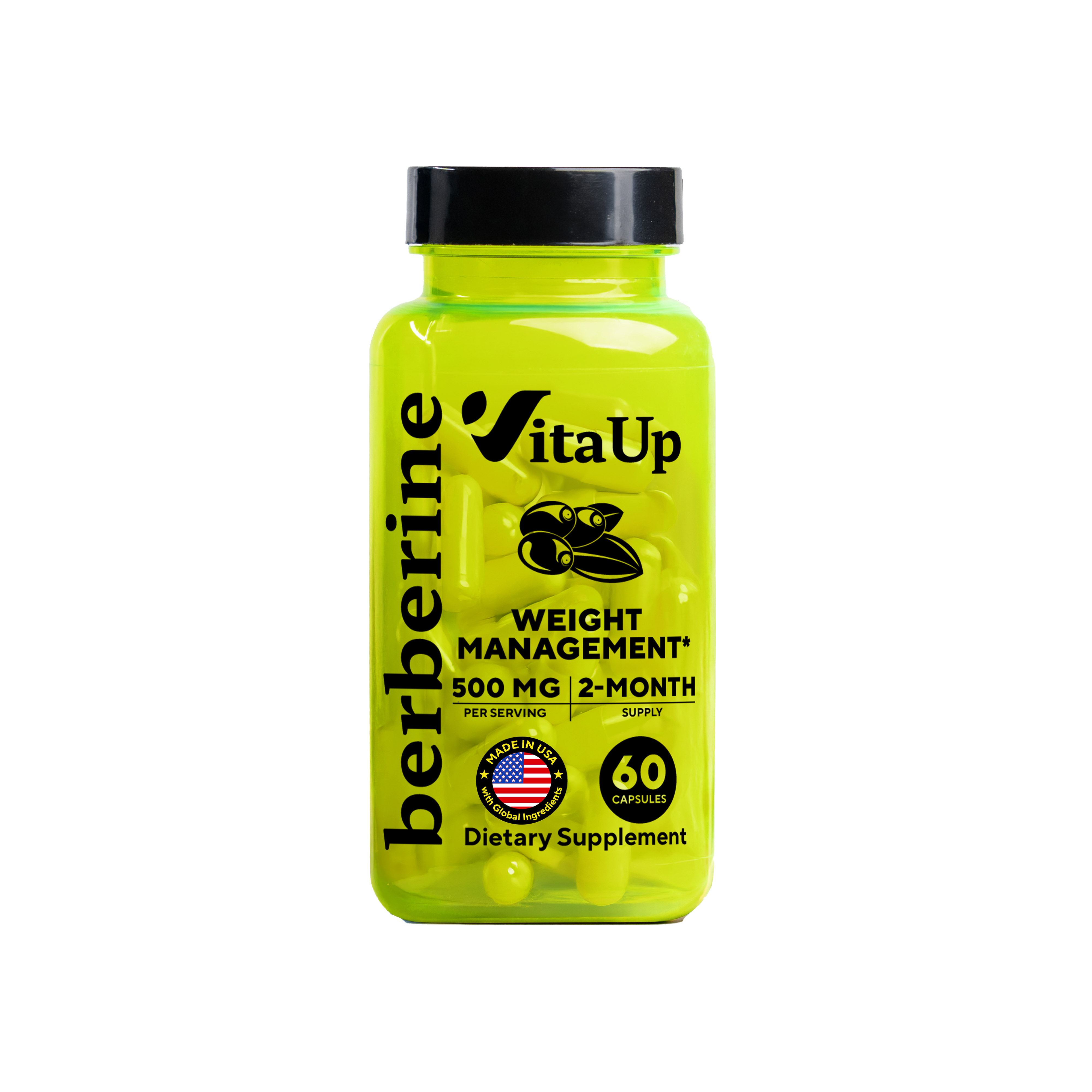 One bottle of VitaUp Berberine for blood sugar and metabolism support