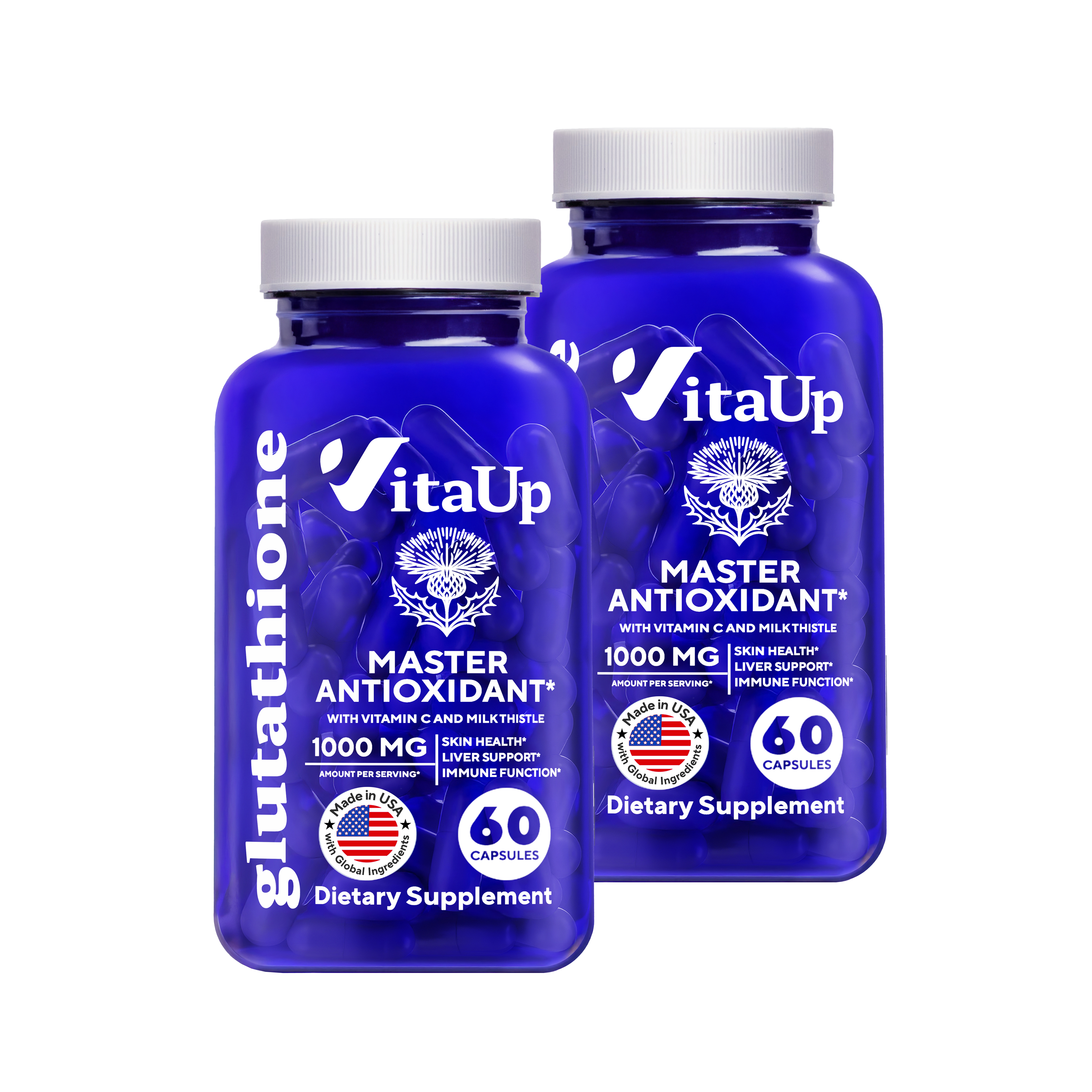 Double pack of VitaUp Glutathione Complex for antioxidant protection