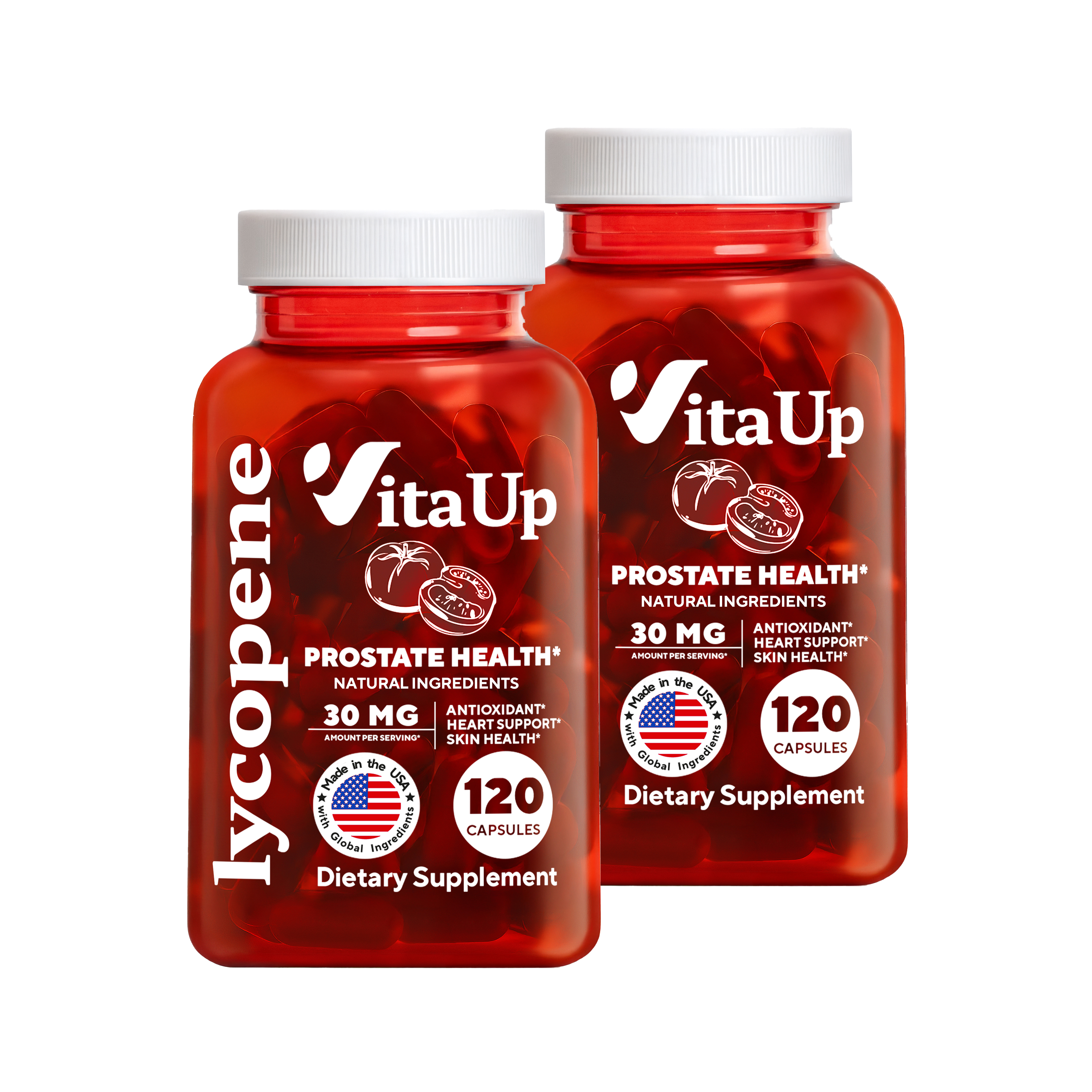 Double pack of VitaUp Lycopene for antioxidant and heart support