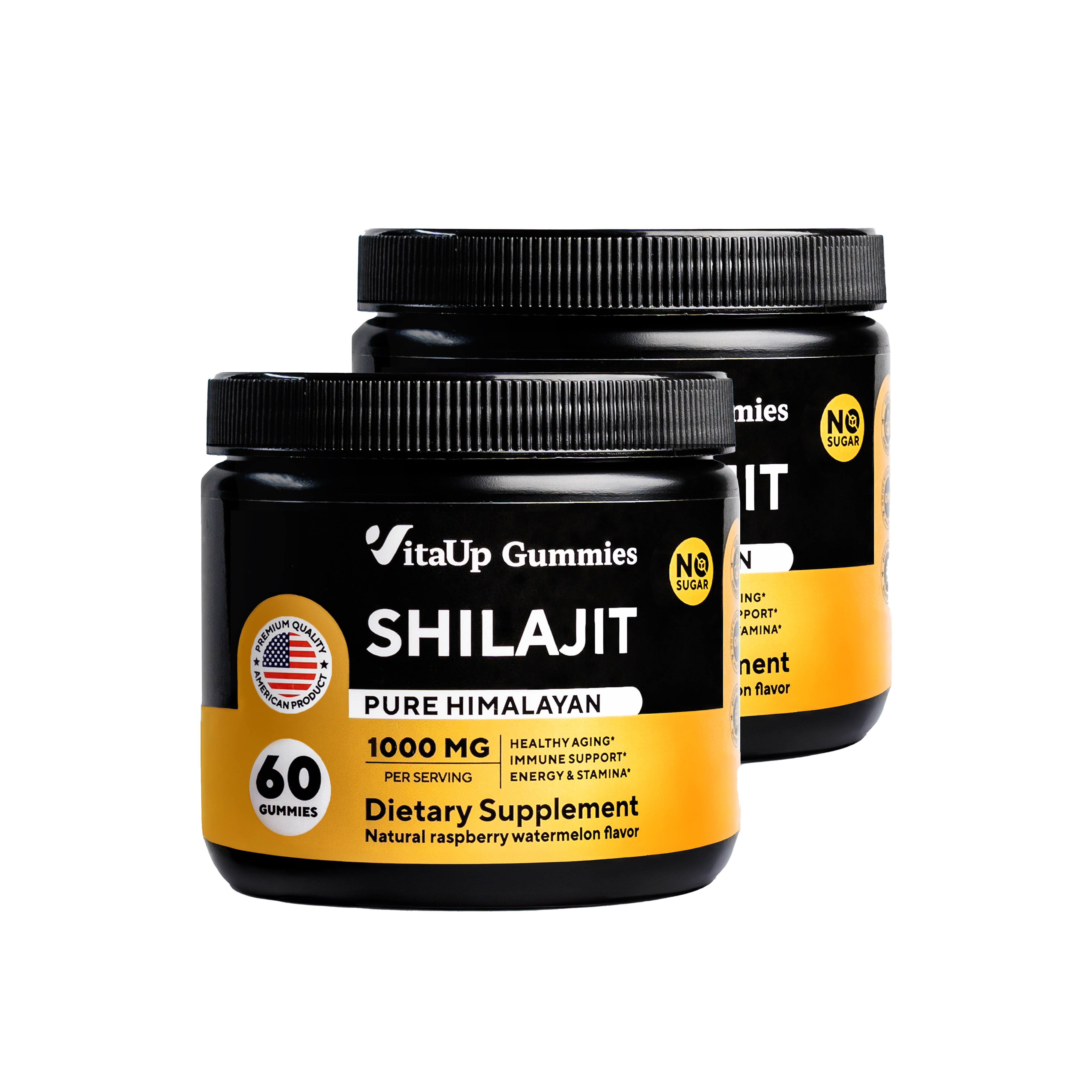 Two-pack of VitaUp Shilajit Gummies for extended energy support